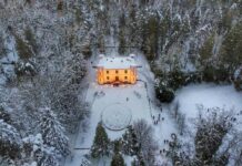 Cartoline innevate dalla Sardegna: Villa Piercy