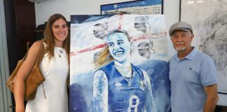 Omaggio ad Alessia Orro: un dipinto celebra la campionessa sarda
